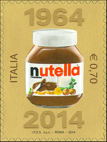 Francobollo Barattolo di Nutella -  2014