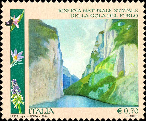 Francobollo Riserva della Gola del Furlo -  2014
