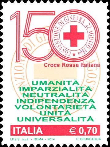 Francobollo Logo della Croce Rossa -  2014