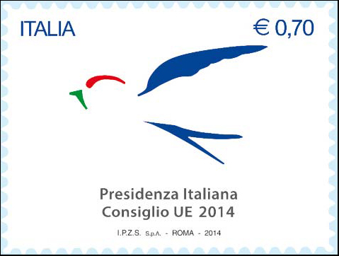 Francobollo Rondine Stilizzata -  2014