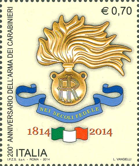 Francobollo Simbolo dei Carabinieri -  2014