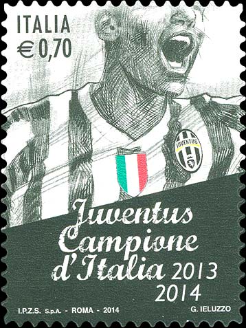 Francobollo Calciatore della Juventus -  2014