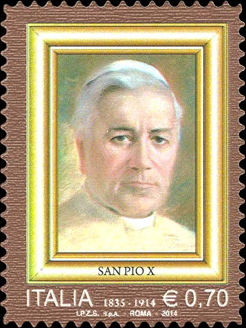 Francobollo Ritratto di San Pio X -  2014