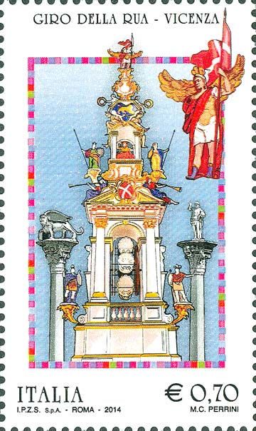 Francobollo Giro della Rua -  2014
