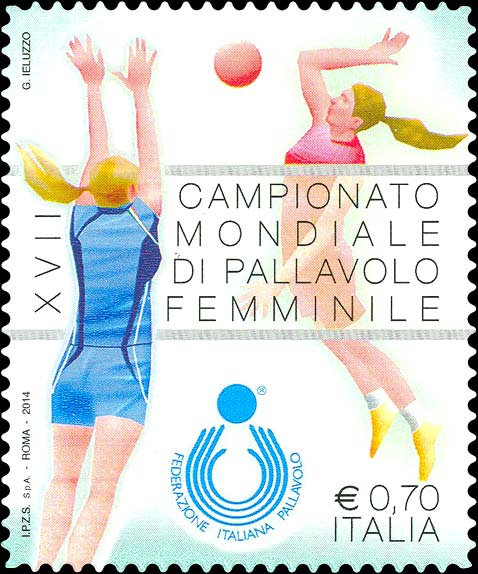Francobollo Pallavoliste -  2014