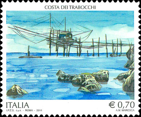 Francobollo Costa dei Trabocchi -  2014