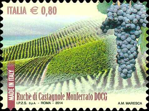 Francobollo Ruchè Di Castagnole Monferrato -  2014