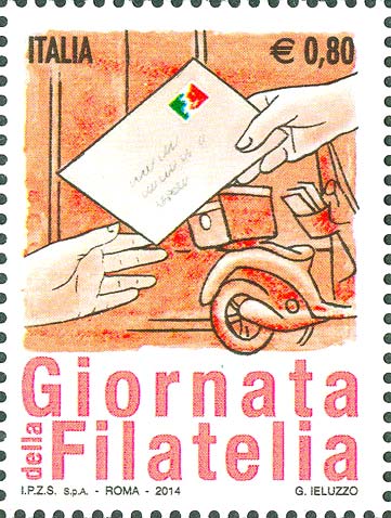 Francobollo Il Viaggio della Lettera, la Consegna -  2014