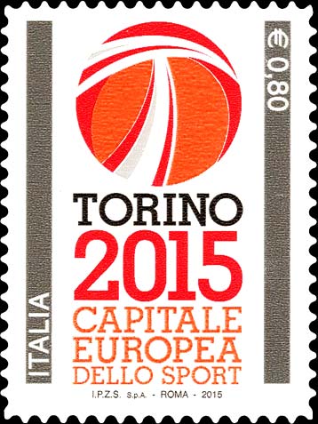 Francobollo Logo di Torino Capitale Europea dello Sport 2015 -  2015