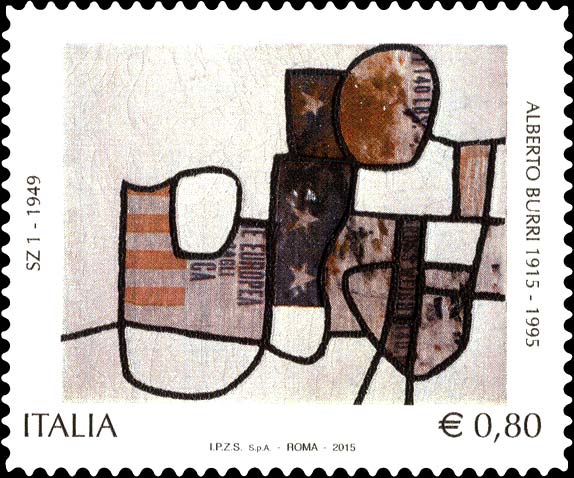 Francobollo SZ 1, Opera di Alberto Burri -  2015
