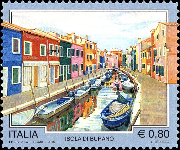 Francobollo Isola di Burano -  2015