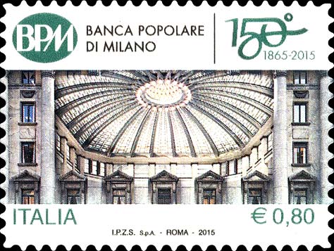 Francobollo Palazzo di Piazza Meda -  2015