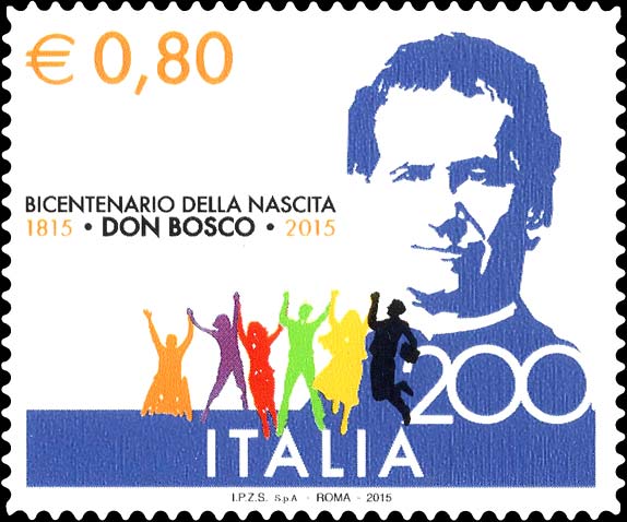 Francobollo Sagoma di San Giovanni Bosco -  2015