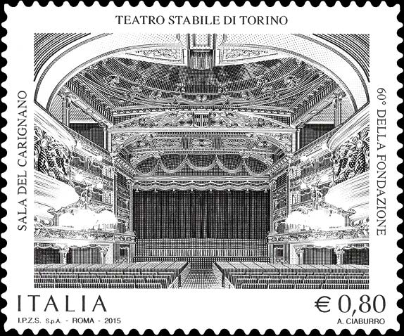 Francobollo Teatro Stabile di Torino -  2015