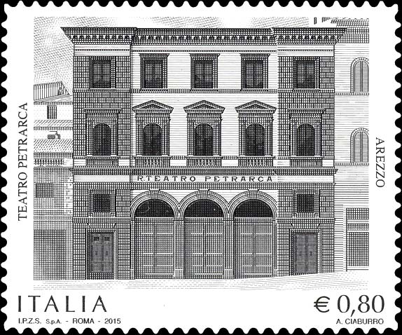 Francobollo Teatro Petrarca, Arezzo -  2015