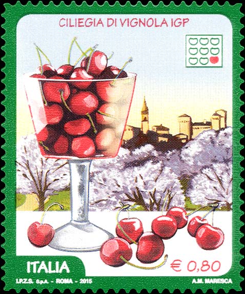 Francobollo Ciliegie di Vignola -  2015