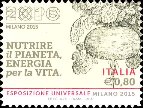 Francobollo Xilografia Tratta dal Testo "Della Agricoltura" di G. Tatti - 1 -  2015