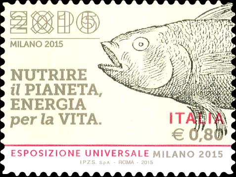 Francobollo Xilografia Tratta dal Testo "Della Agricoltura" di G. Tatti - 2 -  2015