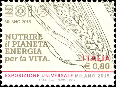 Francobollo Xilografia Tratta dal Testo "Della Agricoltura" di G. Tatti - 5 -  2015
