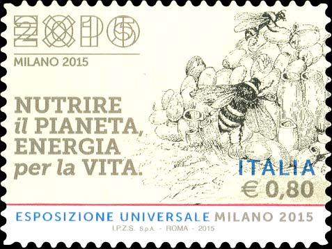 Francobollo Xilografia Tratta dal Testo "Della Agricoltura" di G. Tatti - 7 -  2015