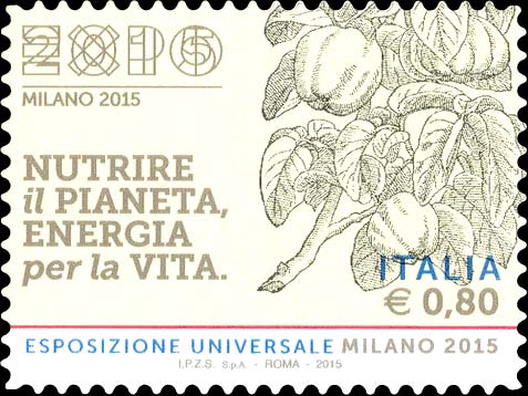 Francobollo Xilografia Tratta dal Testo "Della Agricoltura" di G. Tatti - 9 -  2015