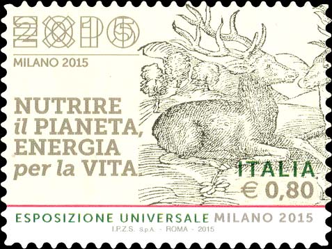 Francobollo Xilografia Tratta dal Testo "Della Agricoltura" di G. Tatti - 15 -  2015