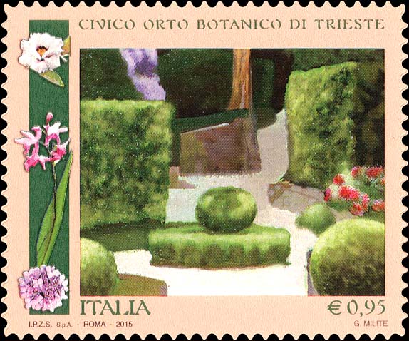 Francobollo Civico Orto Botanico di Trieste -  2015