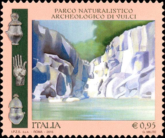 Francobollo Parco Naturalistico Archeologico di Vulci -  2015