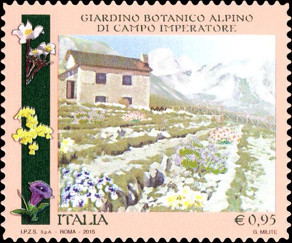 Francobollo Giardino Botanico Alpino di Campo Imperatore -  2015