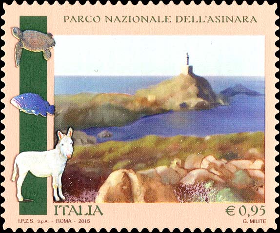 Francobollo Parco Nazionale dell'Asinara -  2015