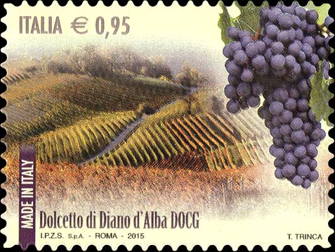 Francobollo Dolcetto di Diano d'Alba -  2015