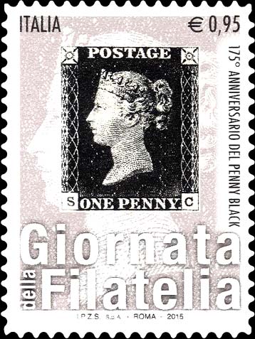Francobollo 175° Anniversario del Penny Black -  2015