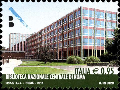Francobollo Biblioteca Centrale di Roma -  2015