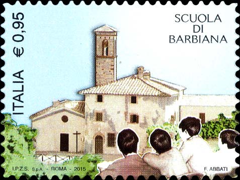 Francobollo Scuola di Barbiana -  2015