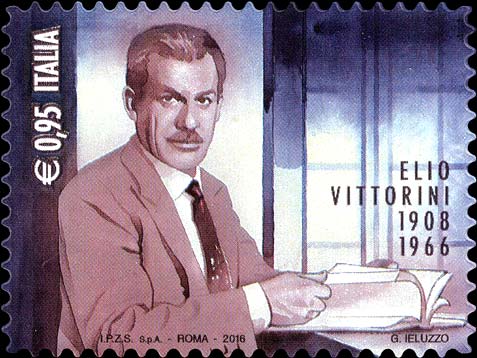Francobollo Ritratto di Elio Vittorini -  2016
