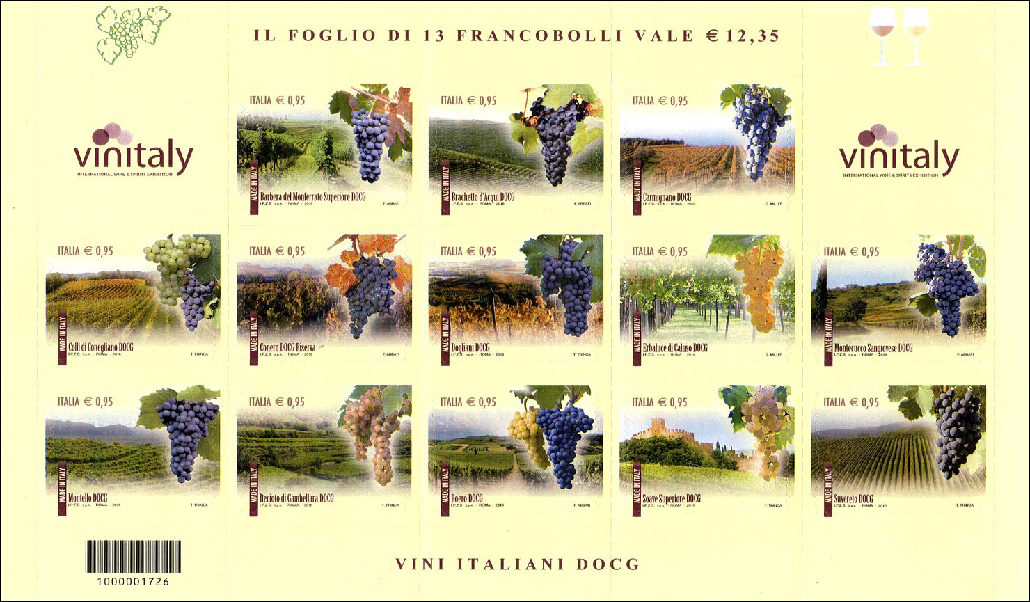 Francobollo Vini DOCG -  2016