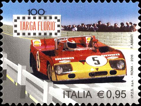 Francobollo Alfa Romeo 33 TT3 del 1972 -  2016