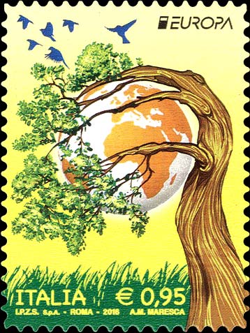 Francobollo Albero che Abbraccia il Mondo -  2016