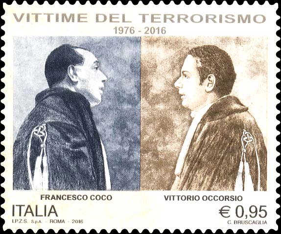 Francobollo Francesco Coco e Vittorio Occorsio -  2016