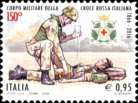 Francobollo Volontario del Corpo Militare della Croce Rossa -  2016