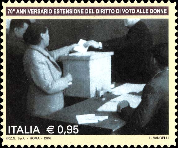 Francobollo 70° Anniversario del Diritto di Voto alle Donne -  2016