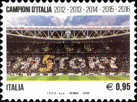 Francobollo Juventus Stadium, a Torino -  2016