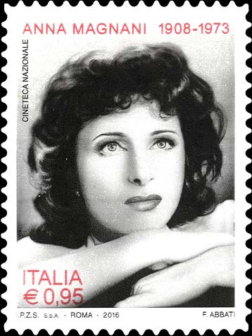 Francobollo Ritratto di Anna Magnani -  2016