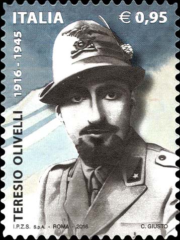 Francobollo Ritratto di Teresio Olivelli -  2016