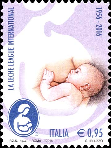 Francobollo Bambino Allattato al Seno Materno -  2016