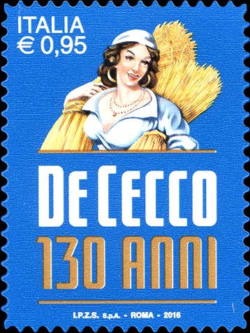Francobollo Logo del Pastificio De Cecco -  2016