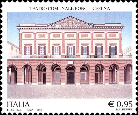 Francobollo Teatro Comunale, Cesena -  2016