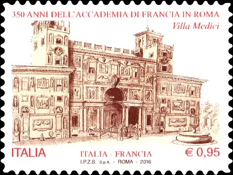 Francobollo Facciata di Villa Medici al Pincio -  2016