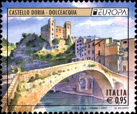 Francobollo Castello Doria - Dolceacqua -  2017