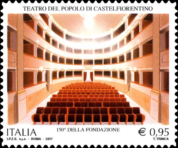 Francobollo Teatro del Popolo di Castelfiorentino -  2017